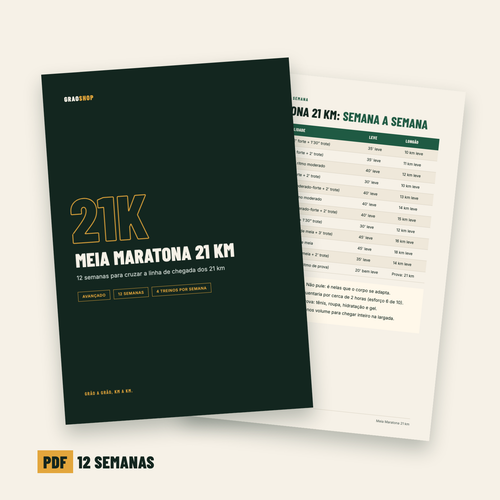 Planilha Meia Maratona 21 km em PDF